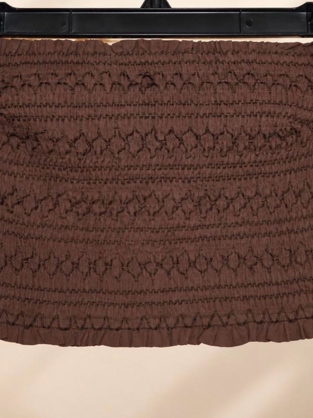 Dynamite Chocolate Brown Tube Crop Top